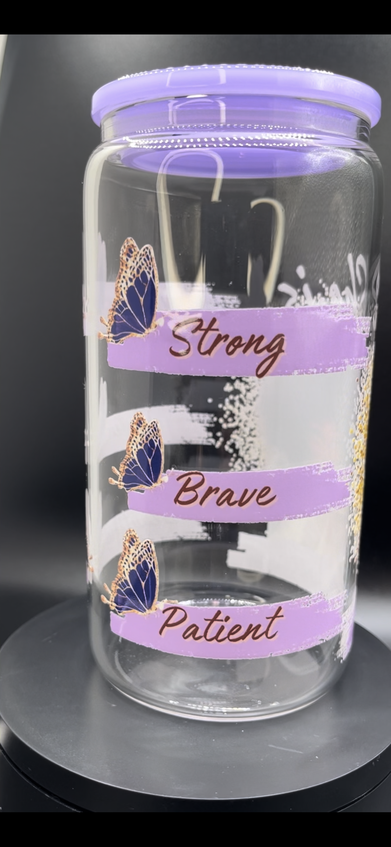 She Is A Queen Libbey Glass Cup